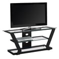 thumbnail image 1 of 20.5" Black Metal and Tempered Glass TV Stand, 1 of 1