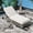 Beige+Creamy White, variant on MODERNLUXE Outdoor Chaise Lounge Chair Set of 2,Rattan Patio Furniture with Adjustable 5-Position Backrest,Removable Cushions & Wheels for Poolside,Garden,Patio,Deck,Grey Brown+Beige