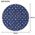 thumbnail image 6 of Dark Blue Christmas Dog and Snowman Pattern Round Tablecloth 60"x60",Wrinkle Wipeable Table Cloth for Kitchen Dining Room Picnic Patio Party, 6 of 6