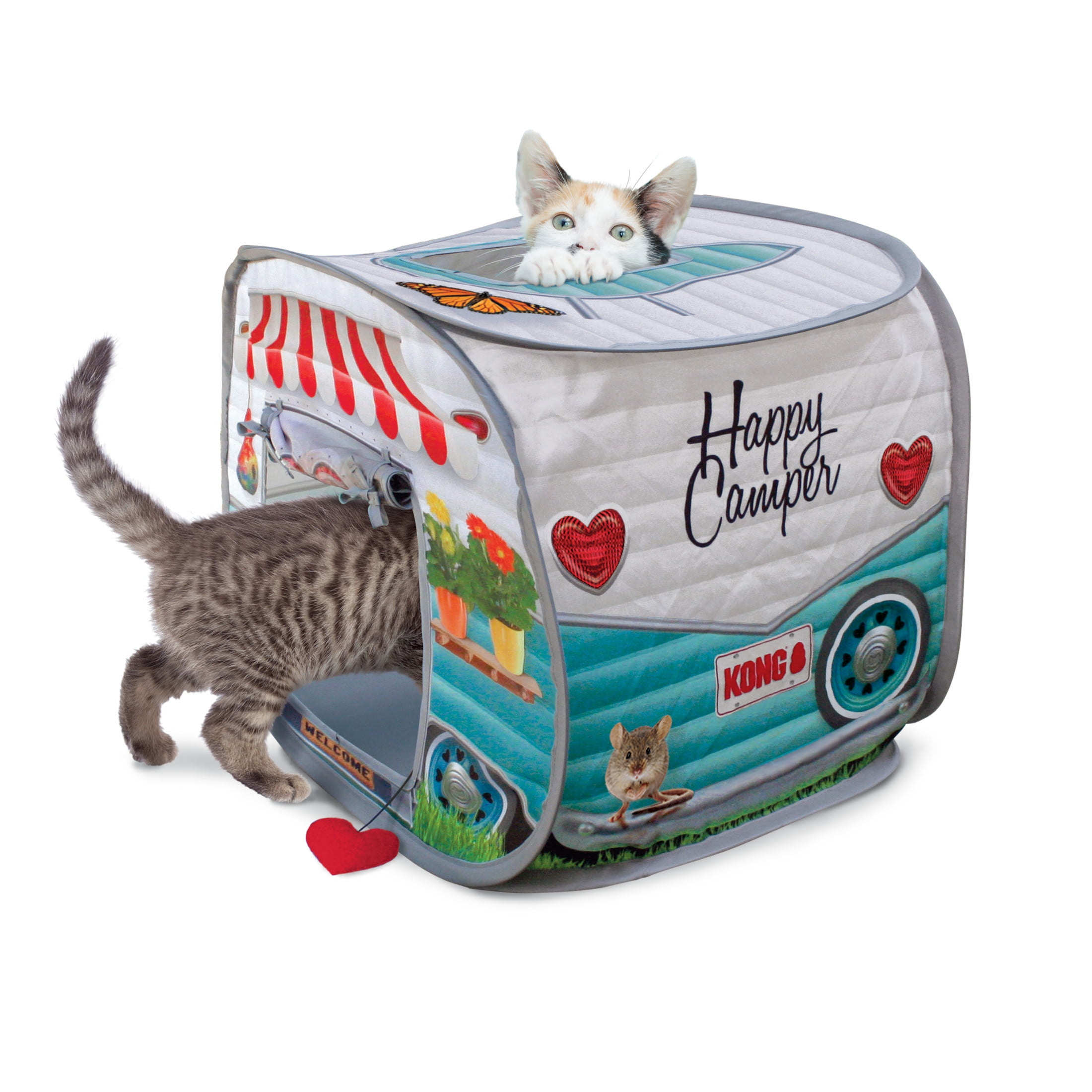 KONG® Play Spaces Camper, Cat Toy Stuffed with Premium North American Catnip