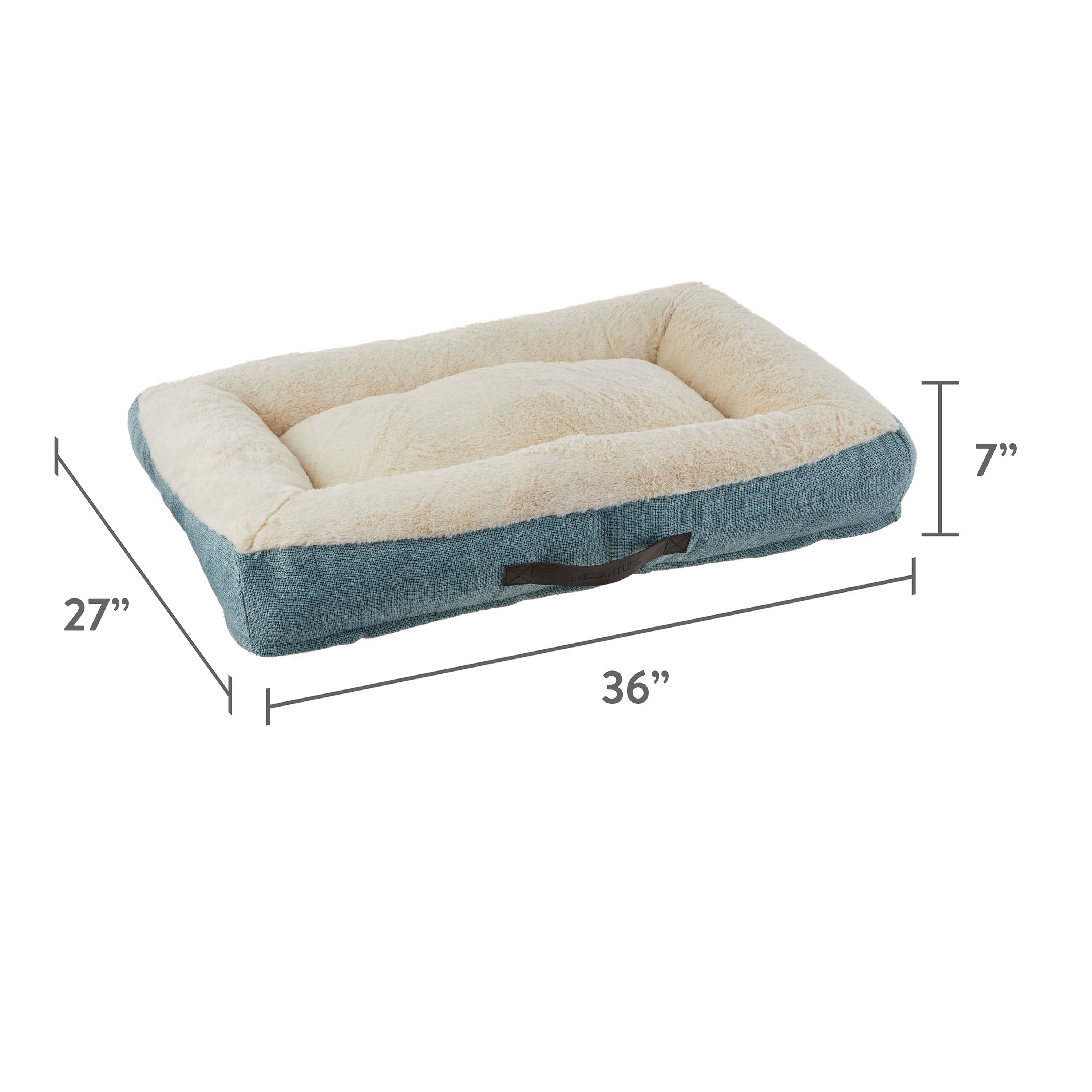 Vibrant Life Bolster Dog Pet Bed, Large