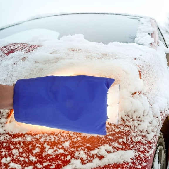 Masteelf 2pcs Car Ice Cleaning Mitt Windshield Snow Mitt Ice Scraper Glove For Car Snow Removal Durable Car Window Scraper Winter Car Accessories