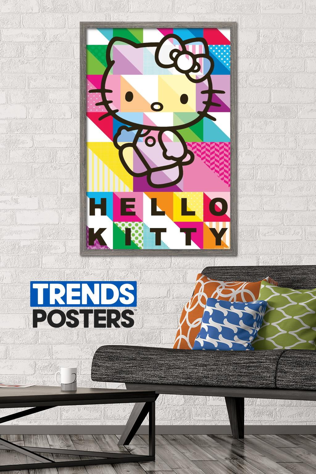 Hello Kitty - Patterns Wall Poster, 22.375" x 34", Framed