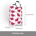 thumbnail image 3 of DouZhe 50L Rectangular Laundry Basket, Pink Heart Cupid Arrow Prints Waterproof Foldable Laundry Hamper with Aluminum Handles, 3 of 6