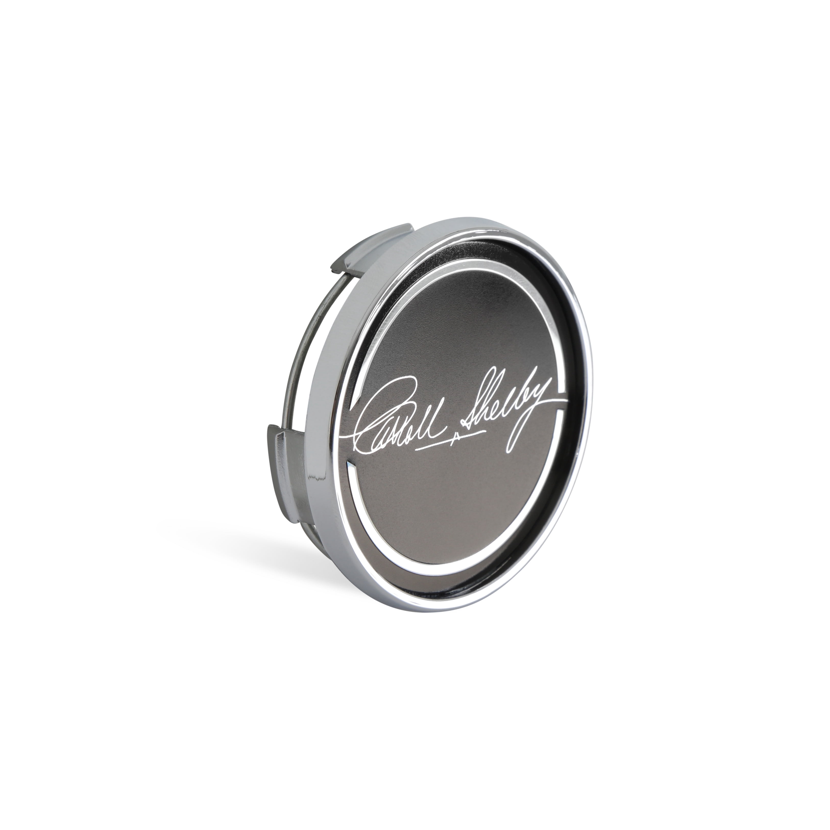 Carroll Shelby Wheels CS-CAP1 Replacement Wheel Center Cap, Black w/Chrome Signature