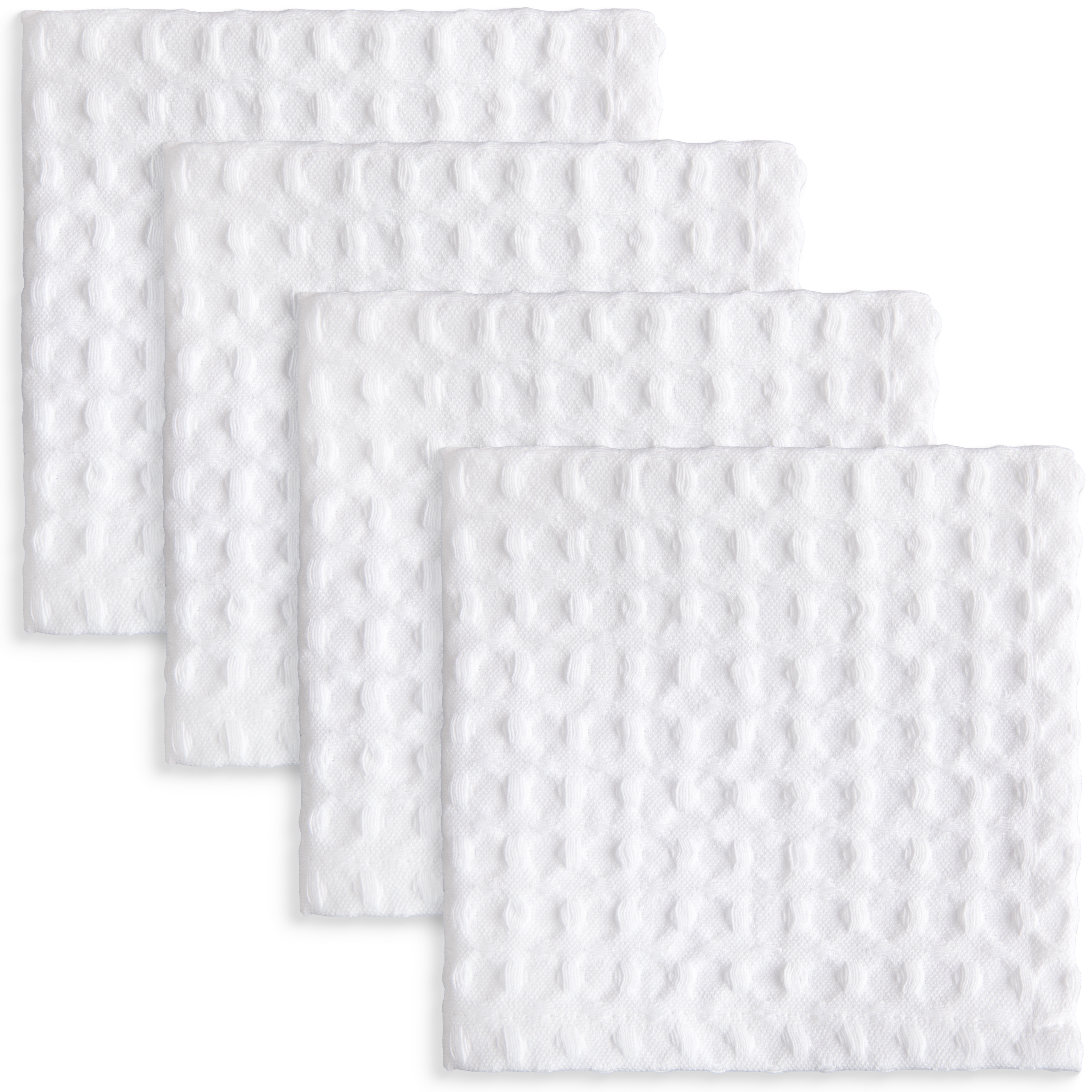 Mainstays Microfiber Kitchen Towels 4 Pack White 15