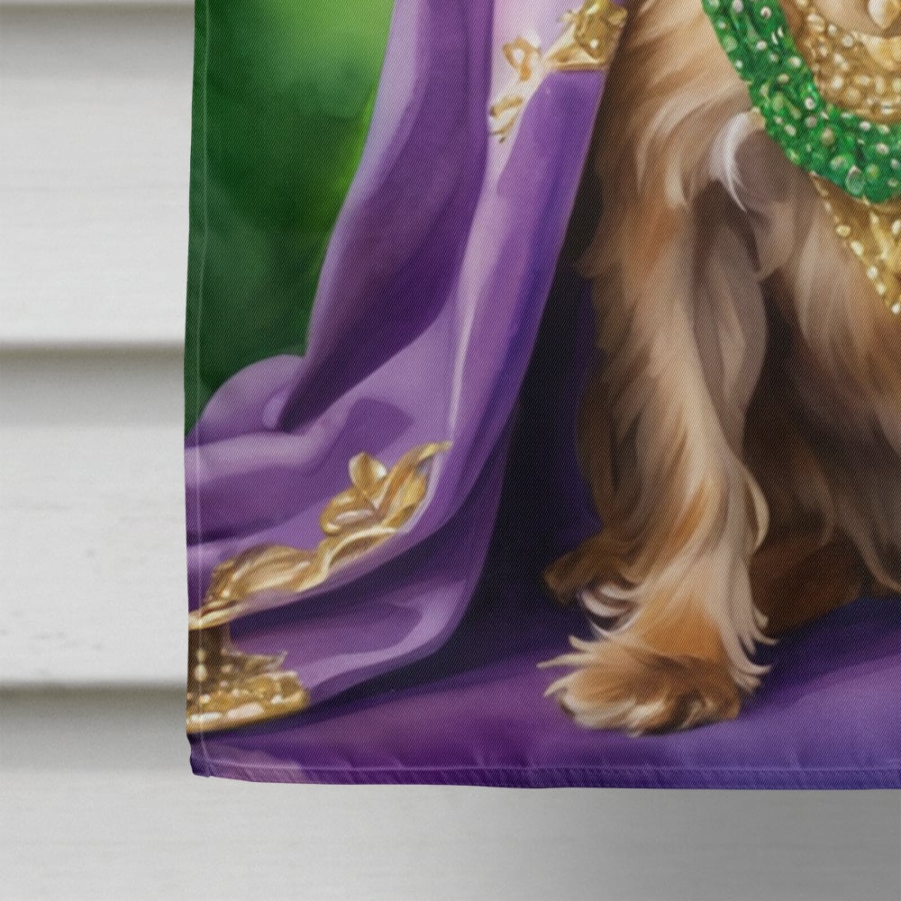 Brussels Griffon King of Mardi Gras House Flag 28 in x 40 in
