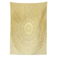 thumbnail image 3 of Ambesonne Mandala Tablecloth Rectangular Table Cover, Antique Heart, 60"x90", Yellow Pale Yellow, 3 of 4