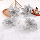 thumbnail image 3 of 20 Pcs Flores De Navideñas Con Clips Adornos Navideños 16cm Xtellar plateado, 3 of 4