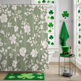 thumbnail image 5 of Shower Curtain, Retro Rural White Flowers Waterproof Shower Curtain Set with Hooks for Bathroom Showers,Stalls and Bathtubs,36x72In Floral on Sage Green Background, 5 of 9