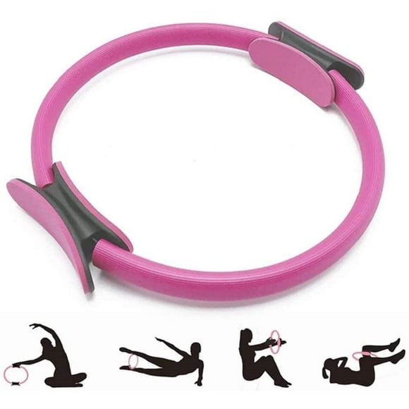 15.7inch Pilates Exercice Cercle 40cm Exercice et Fitness Yoga Anneau -Double Anneau de Résistance de Poignée pour Tonifier et Renforcer