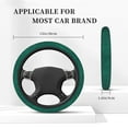 thumbnail image 3 of Cauagu Teal Marble Print Car Steering Wheel Cover - Universal Car Accessory for Diverse Cars for Steering Wheel with a Diameter of 14.5"-15", 3 of 7