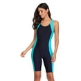 thumbnail image 2 of Charmo Women Boyleg Swimsuit One Piece Racerback Athletic Bathing Suit, 2 of 6