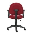 thumbnail image 5 of Boss Office Products Mid Back Ergonomic Fabric Office Swivel Chair With Arms in Burgundy, 5 of 6