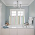 thumbnail image 3 of Colorful Striped Kitchen Curtains Small Short 39 Inch Length, Farmhouse Rainbow Color Stripes Grommet Top Bedroom Living Room Curtains, Light Filtering Cafe Curtain Drapes 2 Panels Set 55''x39'', 3 of 9