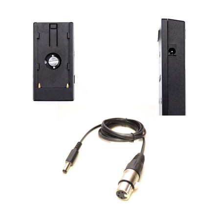 UPC: 0741147951779 | Bescor NPFPLATEXLR L Series NPF Battery Plate Convert Battery to 12vdc 25W with 4-Pin XLR Female Output Power Adapter
