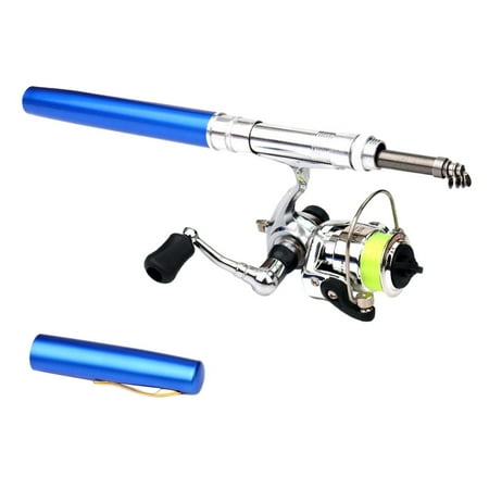 Rooha 1.0/1.4/1.6M Pocket Pen Baitcasting Rods Pole Fishing Reel Set Combos Pesca