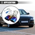 thumbnail image 3 of Unique Bargains 1 Set Universal Car Curved Exhaust Tip Muffler Tailpipe 2.5 Inch Inlet 3.14 Inch Outlet Burnt Blue, 3 of 7