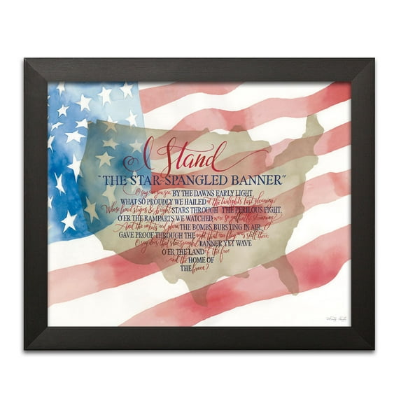 Gango Home Decor Traditional I Stand by Cindy Jacobs (Ready to Hang); One 14x11in Black Framed Print