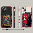 thumbnail image 5 of Funda de teléfono con póster de Los Vengadores de Marvel para Apple iPhone 15 14 13 12 11 Pro Max Plus 8 7 SE, funda Capa de cuerda izquierda líquida, 5 of 5