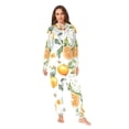 thumbnail image 2 of FORMRS Onesies Pajama for Adults Unisex Hoodie Winter Jumpsuit One Piece Sleepwear, Sizes S-2XL, Orange Watercolor Bees, 2 of 7