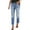 Navy, variant on iHPH7 Straight Jeans for Women, Petite Jeans for Women, Ripped Jean Shorts, Mid Rise Jeans for Women, Frayed Hem Jeans for Women, Blue L