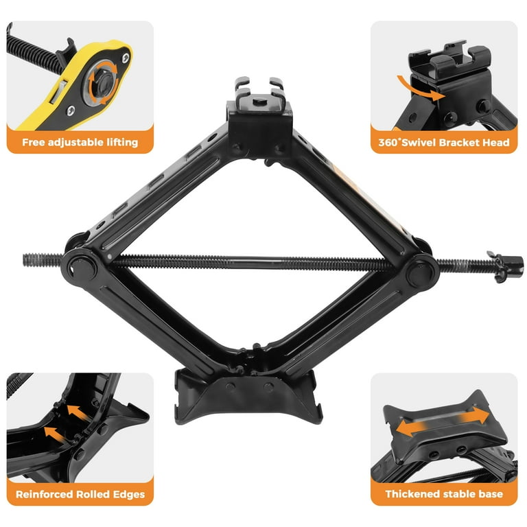 Lafati Car Jack Kit, 2 Ton (4409 lbs), Universal Tire Jack for
