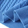 thumbnail image 6 of Mens Baggy Sweaters Cable Knit Crewneck Sweaters Long Sleeve Casual Plain Pullover Tops Fall Winter Clothes (XL, Blue), 6 of 6