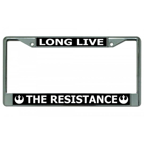 Longue Vie à la Résistance Star Wars Chromé Cadre de Plaque License