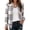 4# Gray, variant on Trendy Zip Up Jackets for Women Lightweight Plaid Coat Casual Fall Winter Clothing with Pockets