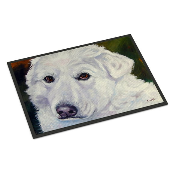 Carolines Treasures 7418MAT Great Pyrenees Contemplation Doormat 18x27 27"L x 18"W multicolor