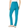 thumbnail image 2 of Woman Within Plus Size Tall Knit Hassle-Free Pull-On Elastic-Waist Pants, 2 of 3