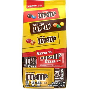 M&M's Milk Chocolate Candy Fun Size Variety Pack, Party Size - 19.41 oz Bulk Bag