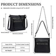 thumbnail image 2 of GAEKEAO Crossbody for Women Vegan Leather Casual Satchel Bag Shoulder Purse with Zipper Pockets and Adjustable Strap, 2 of 6