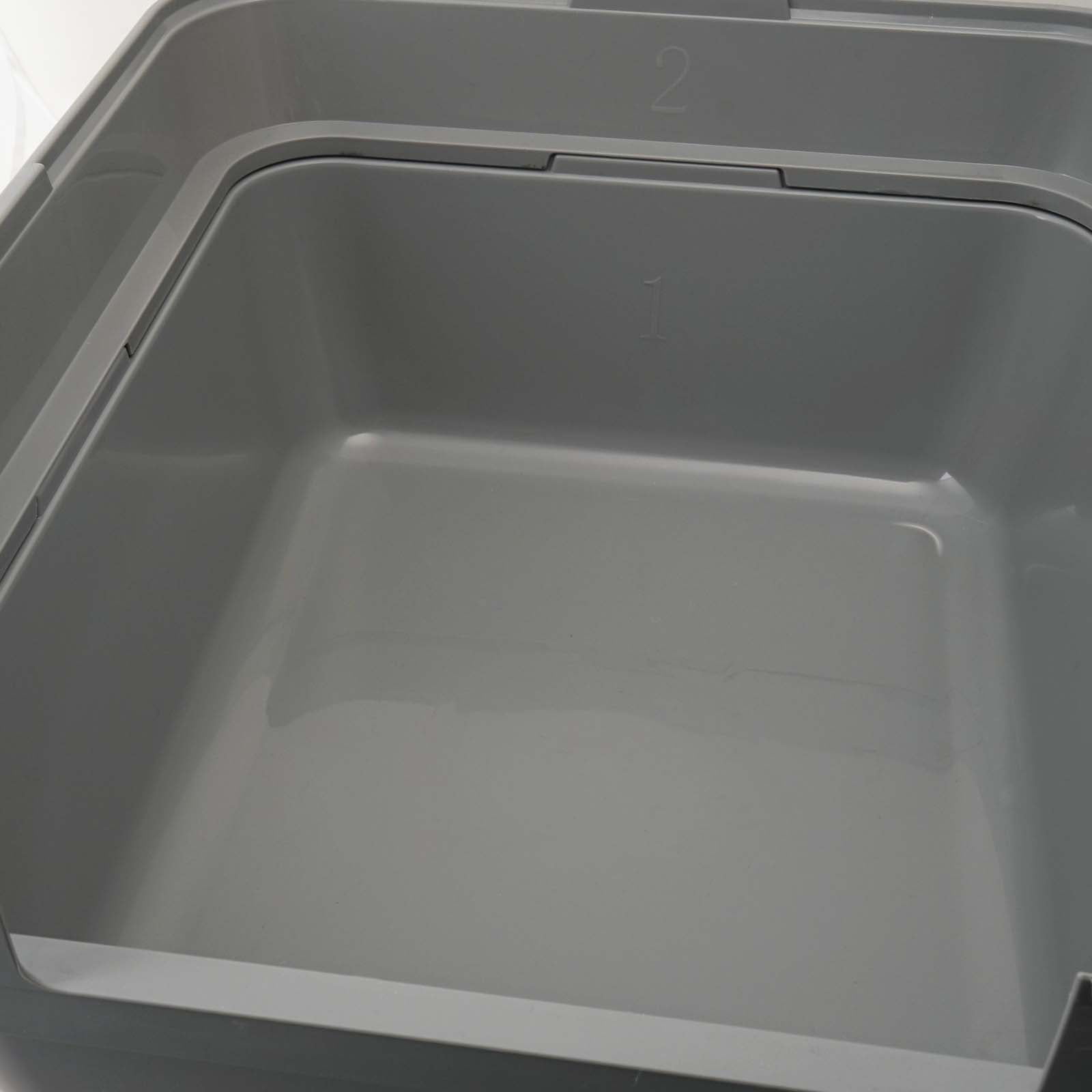 Petfamily Extra Large Cat Litter Box, Color Grey, Jumbo Hooded, 21.50 x 17.90 x 17.25 in