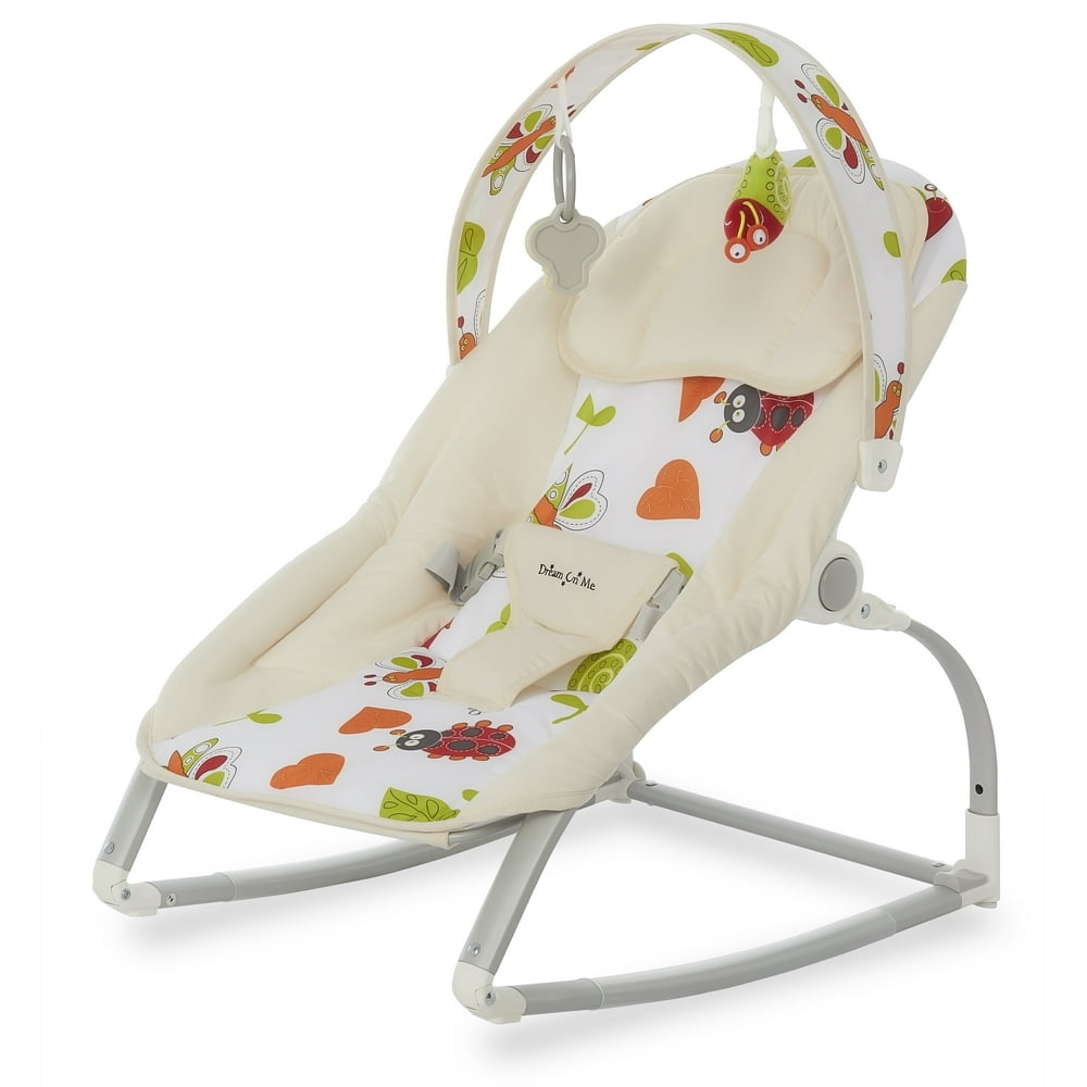 Dream On Me We Rock Rocker, Portable Infant with Removable Toy Bar