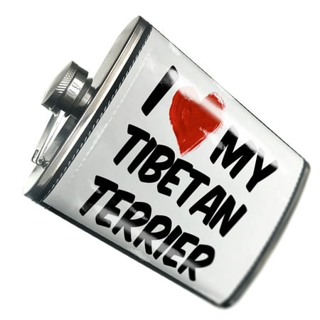 

NEONBLOND Flask I Love my Tibetan Terrier Dog from Tibet