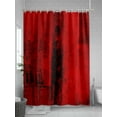 thumbnail image 5 of Red Stall Shower Curtain, Waterproof Shower Curtains for Bathroom, Retro Oil Painting Modern Abstract Art Aesthetics Washable Fabric Cloth Bath Curtain for Bathtub Decoration with Hooks 36x72 Inches, 5 of 6