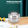 thumbnail image 3 of 0.8L Lunch Box Stainless Steel Double Layer Lunchbox Durable Good Sealing Performance Portable Bento Box with Handle for School Picnic Travel, 3 of 9