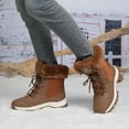 thumbnail image 4 of Stepedia Women's Waterproof Winter Snow Boots Lightweight Warm Faux Fur Lined Mid-Calf Booties for Women, Brown, 4 of 8