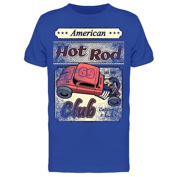 Hot Rod Club: Custom Car T-Shirt Men -Image by Shutterstock, Male XX-Large