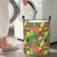 thumbnail image 5 of Naloa Fruits Vegetables And Berries Large Laundry Basket Waterproof Round Collapsible Storage bin with Handles for Hamper Kids Room,Toy Storage, 5 of 6