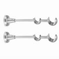 thumbnail image 4 of 2 Pcs Adjustable Curtain Rod Wall Mount Bracket Metal Holder Iron Drapery, 4 of 6