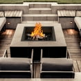 thumbnail image 5 of Square Fire Pit Ring, Heavy Duty Steel Fireplace Insert for Outdoor Camping and Garden Bonfire Pits - Portable Burner Base for Wood and Charcoal, 5 of 8