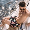 thumbnail image 2 of luoweisi Men's Beach Shorts Quick Dry Swim Trunks with Mesh Lining Flower L, 2 of 5