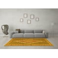 thumbnail image 3 of Ahgly Company Machine Washable Indoor Square Southwestern Yellow Country Area Rugs, 6' Square, 3 of 4