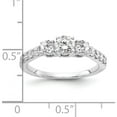 thumbnail image 3 of 14K White Gold Lab Grown Dia Si1/Si2, G H I, 1 1/2Ctw 3 Stone Semi Eng Rin (Size 9) Made In India rm4228-150-9wlg, 3 of 5