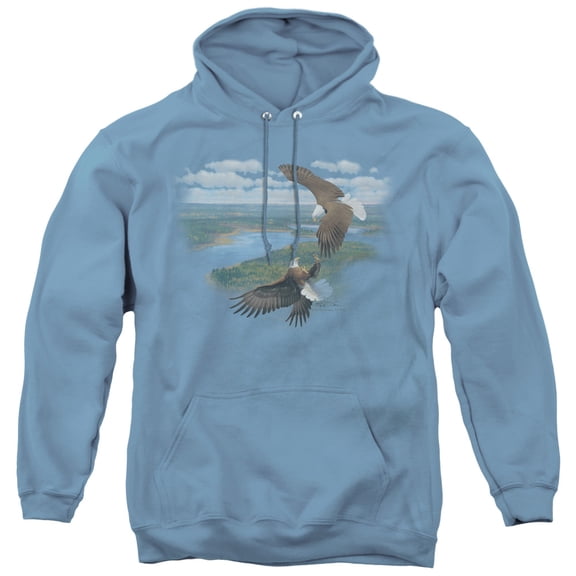Wildlife Sky Dancers Adult Pullover Hoodie Sweatshirt Carolina Blue