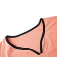 thumbnail image 5 of Nmnitkp Scrubs for Women Set Color Block Scrubs Set Short Sleeve V-Neck Cargo Pockets Loose Fit Four-Way Stretch Moisture-Wicking Antimicrobial Caregiver Nursing Medical Uniforms Orange,XL, 5 of 8