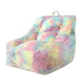 thumbnail image 4 of Urban Shop Supportive Polyester Canvas Bean Bag with Pocket, Rainbow, 4 of 12